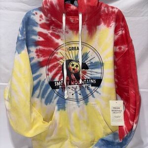 GREAT TENNESSEE SMOKEY MOUNTAINS Tie-Dye Hoodie L